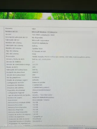 PC DELL 9020+ MONITOR+TECLADO