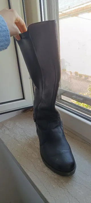 Stivali in pelle donna neri