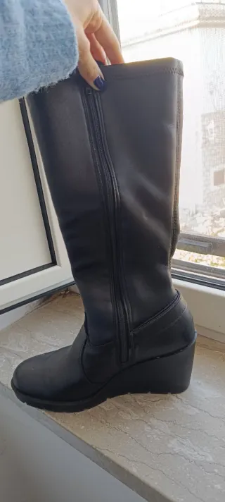 Stivali in pelle donna neri