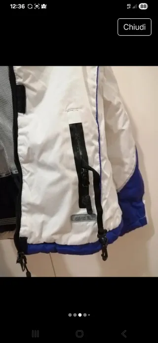 Completo sci bianco e viola taglia 6 anni