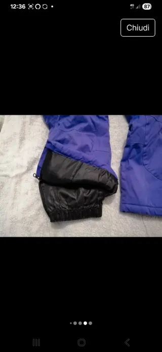 Completo sci bianco e viola taglia 6 anni