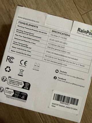 Programador de riego RainPoint 2 zonas