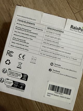 Programador de riego RainPoint 2 zonas