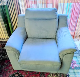 Divano letto e poltrona beige/grigio Chateoux d'ax