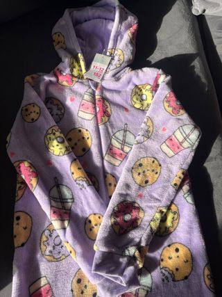 Pijama Entero Lila Donuts Talla 11-12