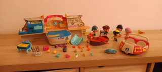 Lote grande Pinypon: Tiendas y figuras