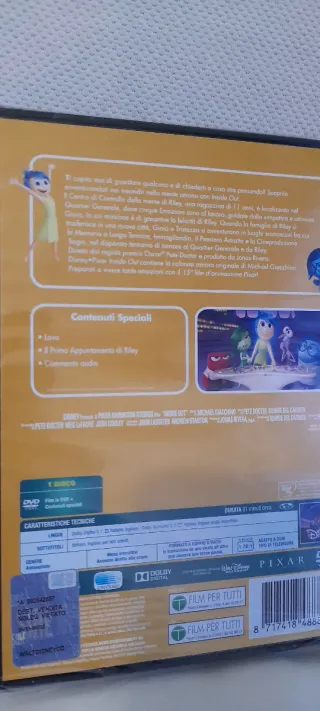 Inside Out DVD Originale Disney Pixar 2017