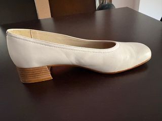 Zapato tacón bajo blanco Talla 38