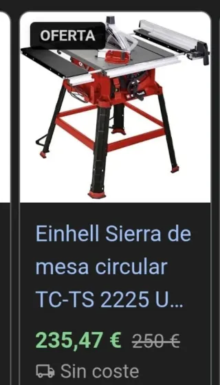 Mesa de sierra para carpintería