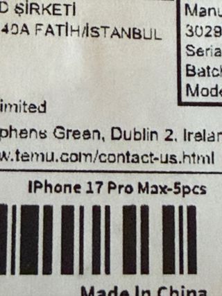 Set 5 Vetri Protettivi iPhone 17 Pro Max