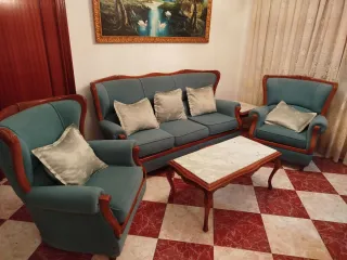 Conjunto Sofá 3 Plazas y Sillones Clásicos