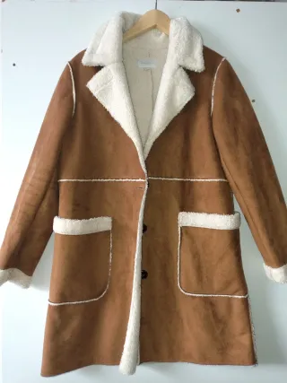 Abrigo Springfield Marrón y Beige Talla CHOLLAZO