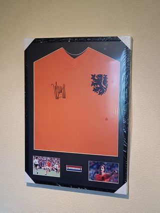 Camiseta Holanda Cruyff Firmada Enmarcada Certific