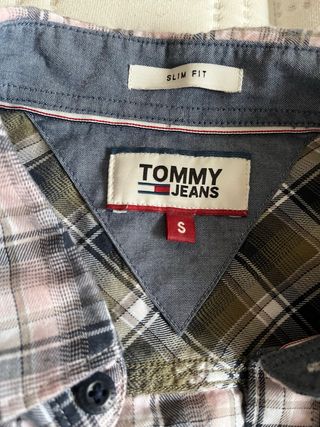 Camisa Tommy Hilfiger cuadros rosa y negro