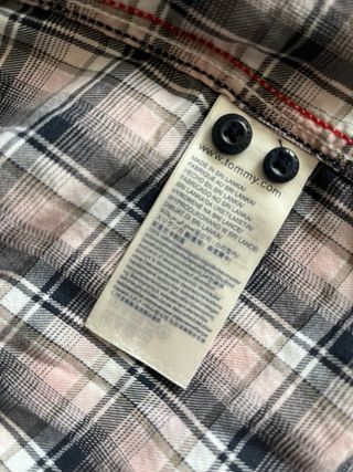 Camisa Tommy Hilfiger cuadros rosa y negro