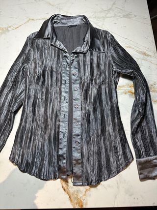 Camisa fiesta plateada Azogue