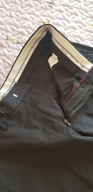 Traje Zara Raya Gris Negro