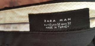 Traje Zara Raya Gris Negro