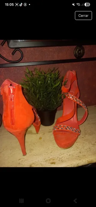 Zapatos de fiesta rojos talla 40