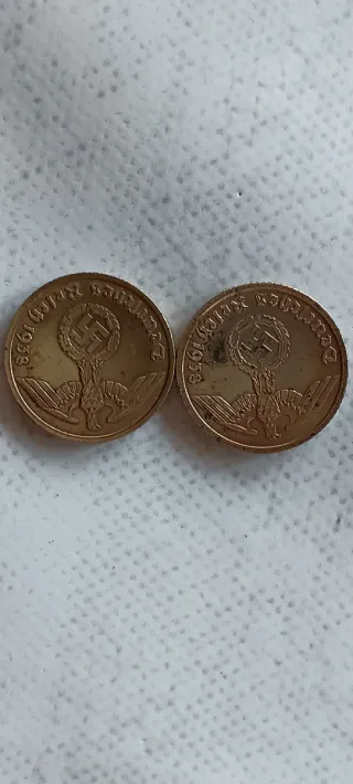 54 monedas y 1 billete Marco Alemán de 1914 a 1981