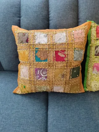 2 Cojines Étnicos Bordados 40x40