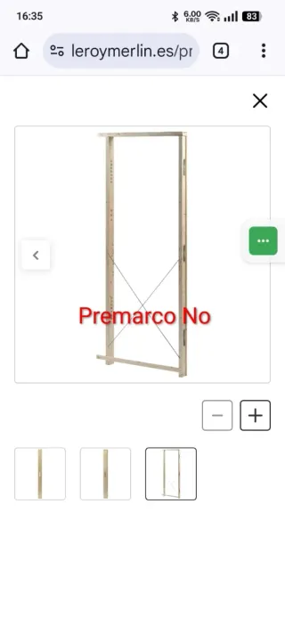 Puerta de pino maciza para interior con manilla