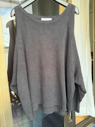 Jersey Zara M detalle perlas