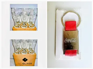 COCA-COLA 12 Bicchieri in vetro + gadget
