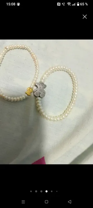 Pulsera Tous Oro Perlas Niña