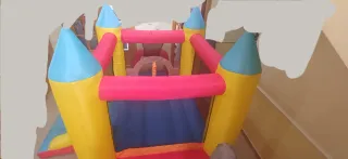 Reservado Castillo Inflable Naranja y Amarillo