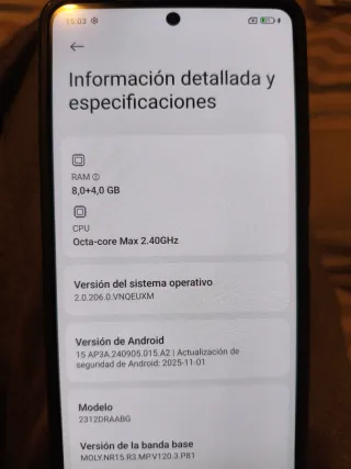 Xiaomi Redmi Note 13 5G Negro 256GB 8+4 GB RAM