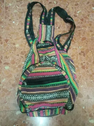 Mochila con cremallera multicolor