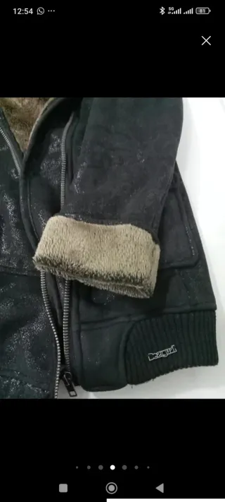 Abrigo Desigual Mujer Negro Talla M