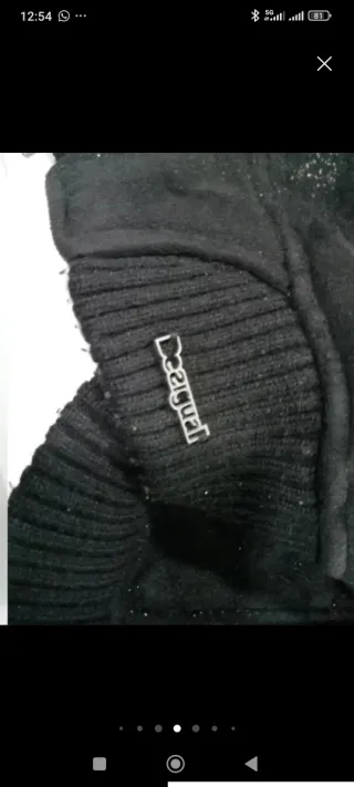 Abrigo Desigual Mujer Negro Talla M