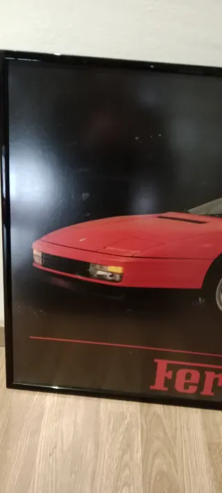 Cuadro Poster enmarcado de Ferrari Testarossa