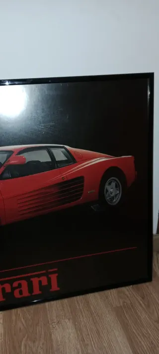 Cuadro Poster enmarcado de Ferrari Testarossa