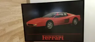Cuadro Poster enmarcado de Ferrari Testarossa