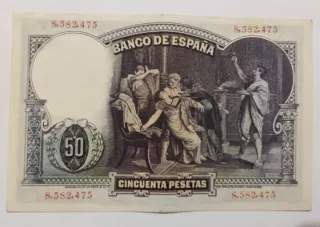 Billete 50 Pesetas 1931. Banco de España. Original