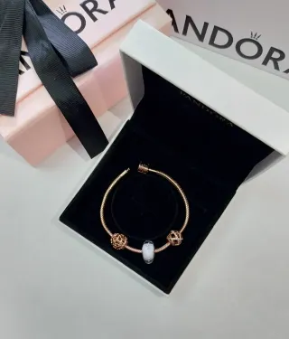 Pulsera Pandora Icons con charms. Talla 17,5 cm.