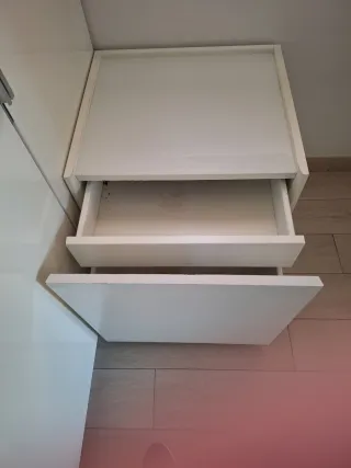 Mesita Noche Ikea Cristal Blanca