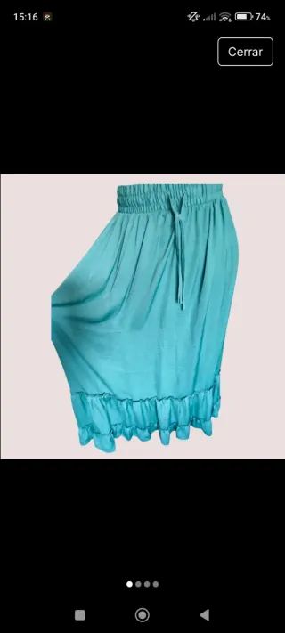 Falda verde viridian mujer talla única