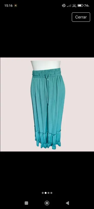 Falda verde viridian mujer talla única