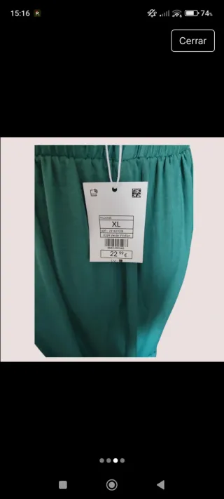 Falda verde viridian mujer talla única