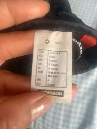 Guantes de nieve Wedze negros Cuatro años, niñ@