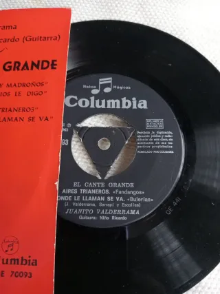 Disco Vinilo Juanito Valderrama Cante Grande