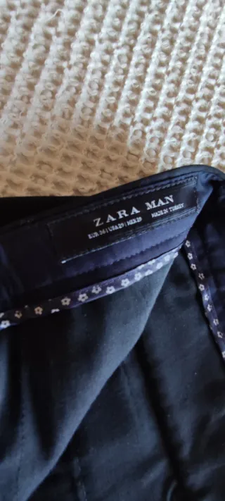 Traje Zara Man Americana 44 Pantalón 36 Negro
