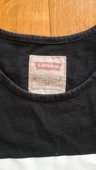 Maglietta Levi's Ragazza 14 Anni Nera Con Scritta