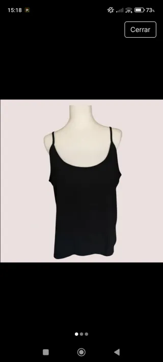 Camiseta tirantes mujer negra nueva