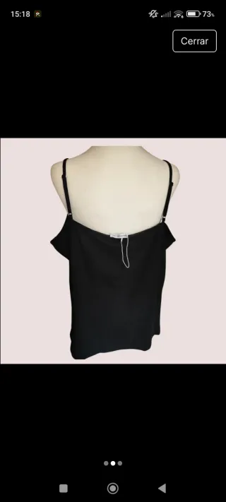 Camiseta tirantes mujer negra nueva