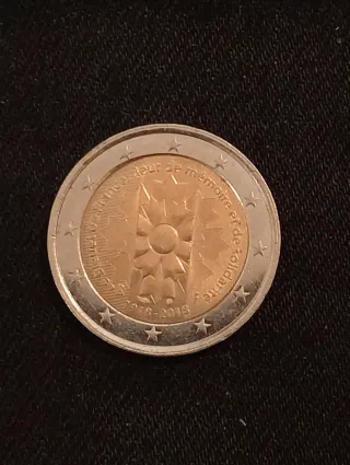 Moneda 2€ Francia 100 aniver.fin 1° Guerra Mundial